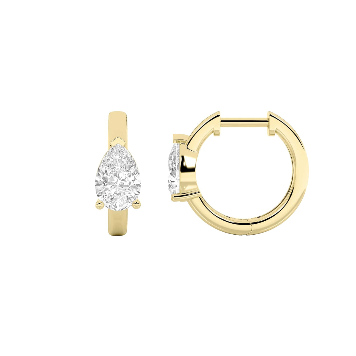 Lab Grown Diamond Solitaire Huggie Earrings