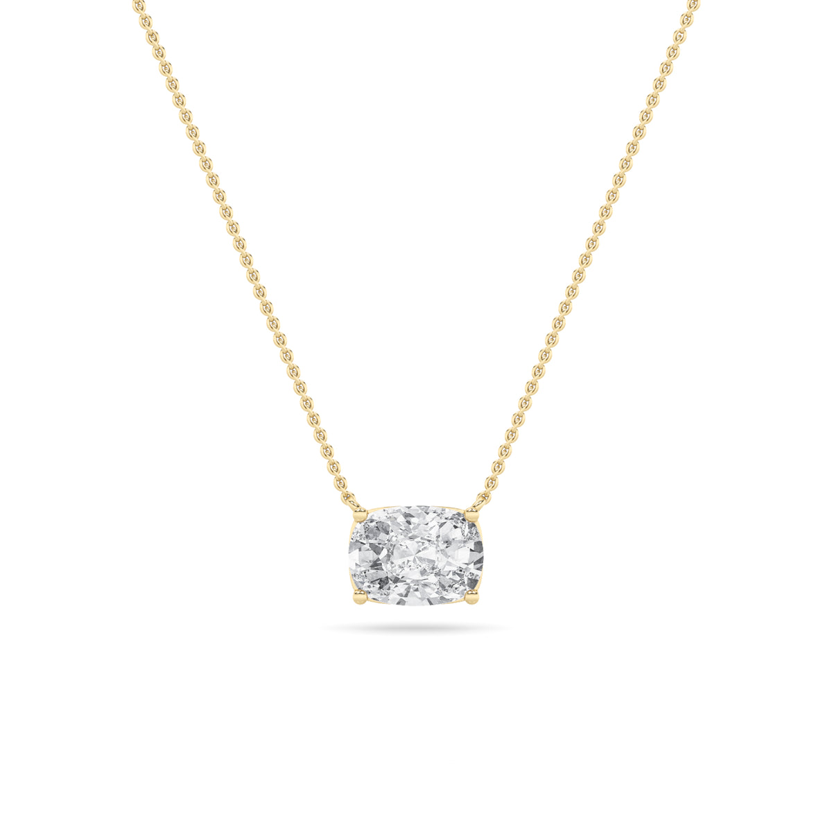Lab Grown Diamond East West Solitaire Necklace
