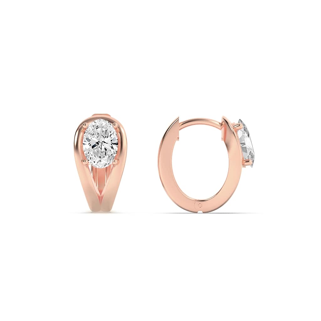 Oval Shaped Lab Grown Diamond Fashion Earrings