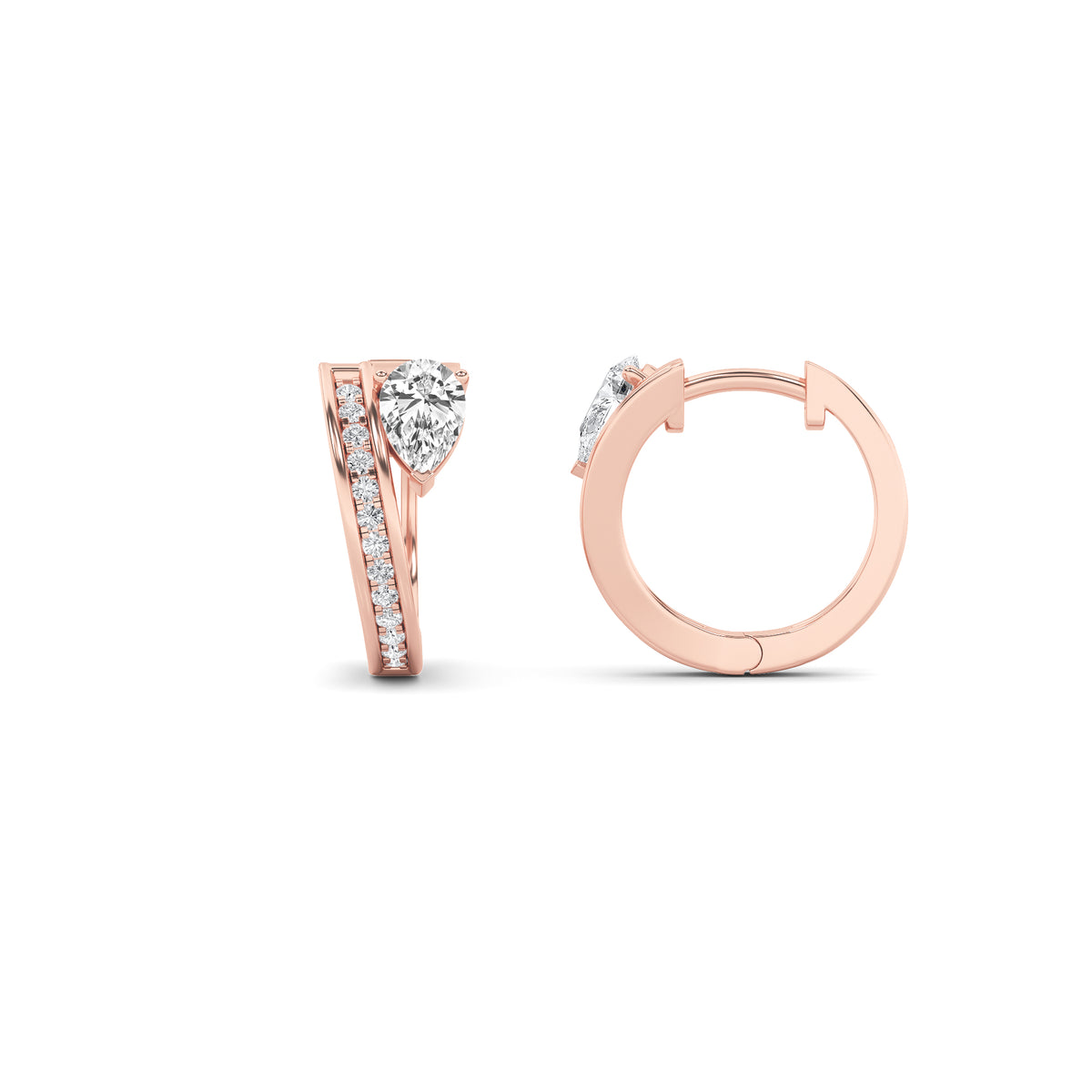 Pear Shaped Lab Grown Diamond Fashion Earrings