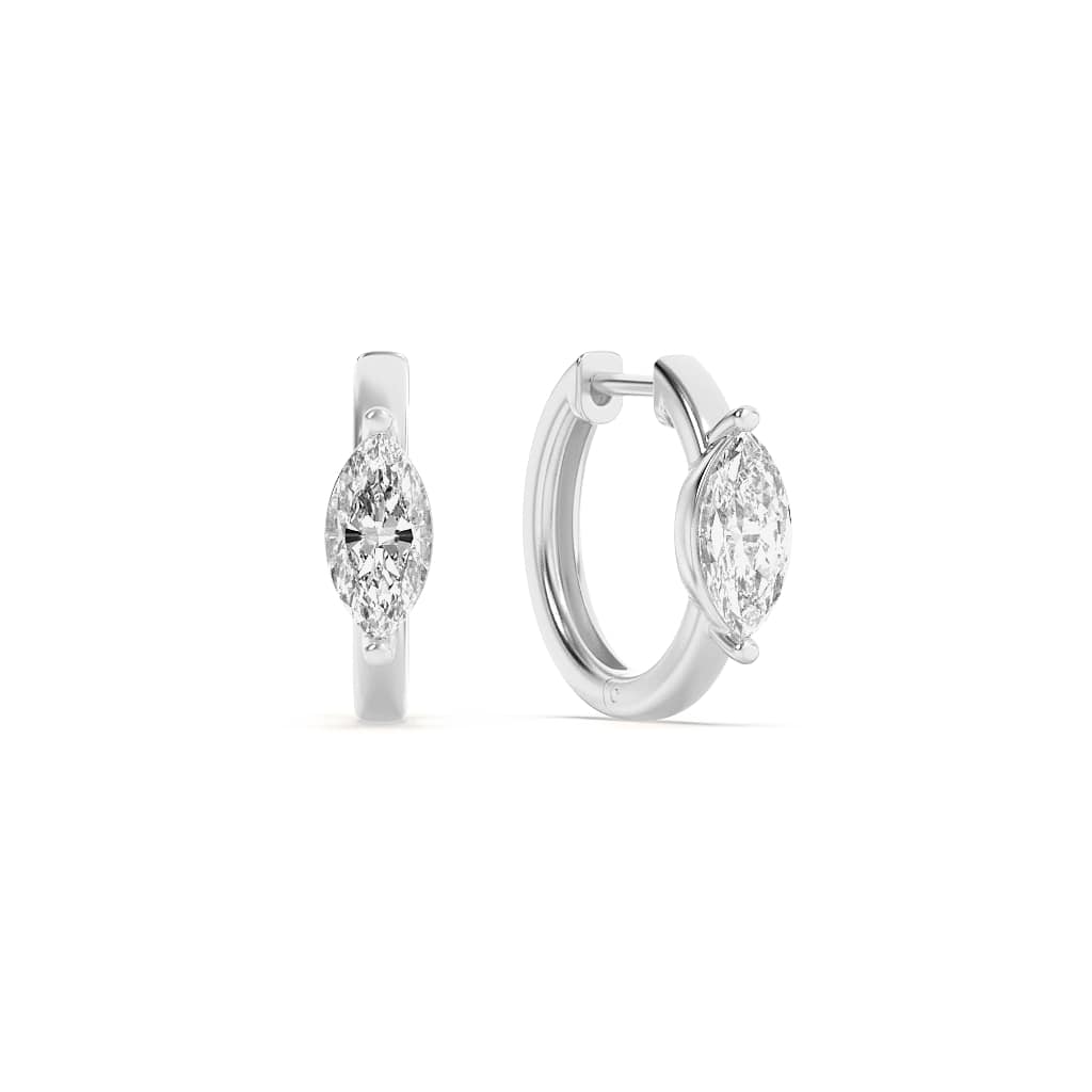 Lab Grown Diamond Solitaire Huggie Earrings
