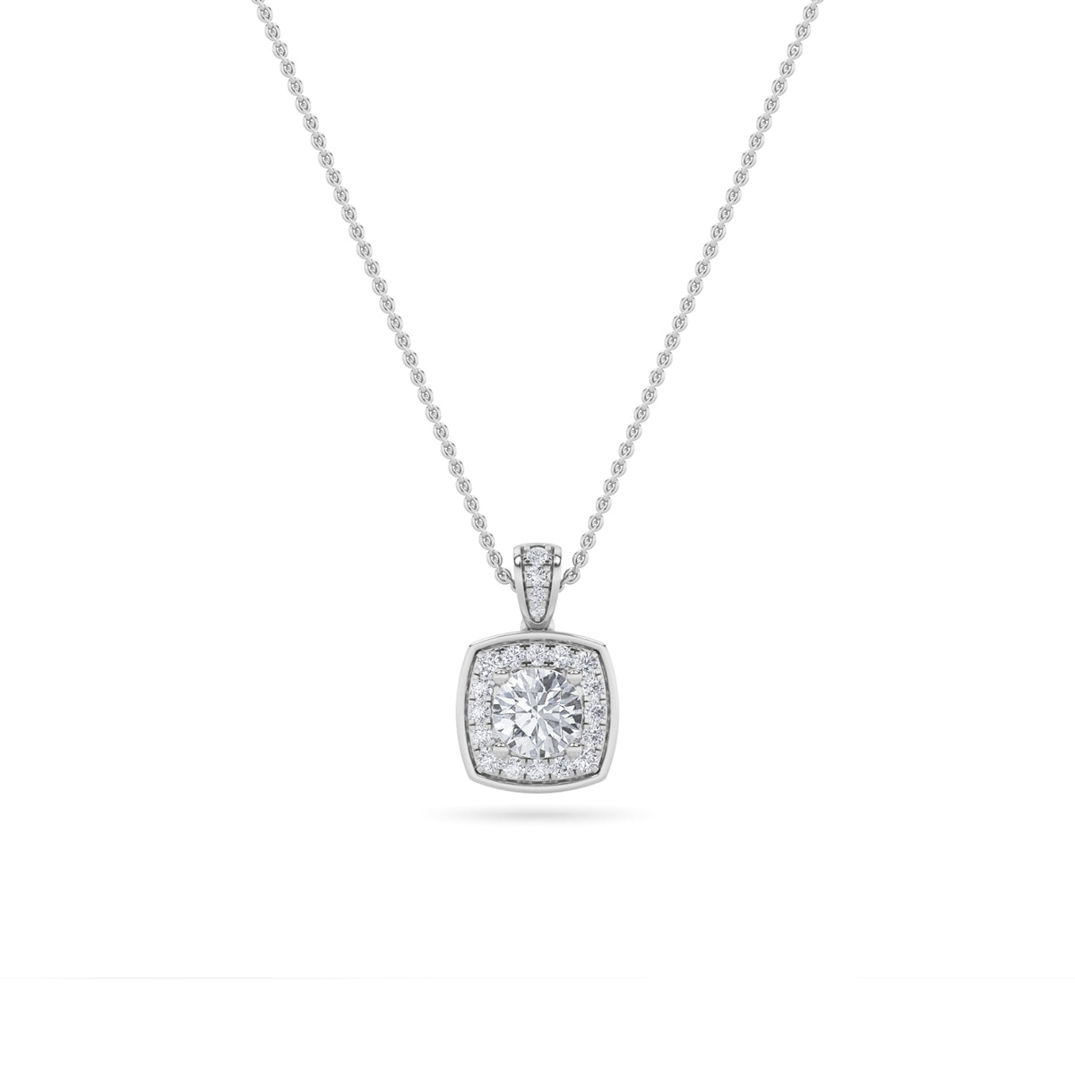 Lab Grown Diamond Halo Pendant