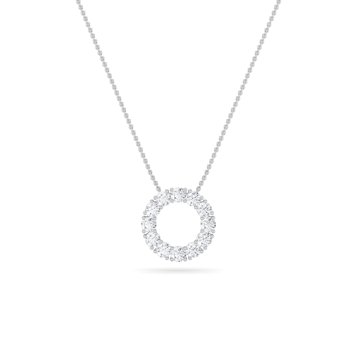 Round Shaped Lab Grown Diamond Circle Pendant
