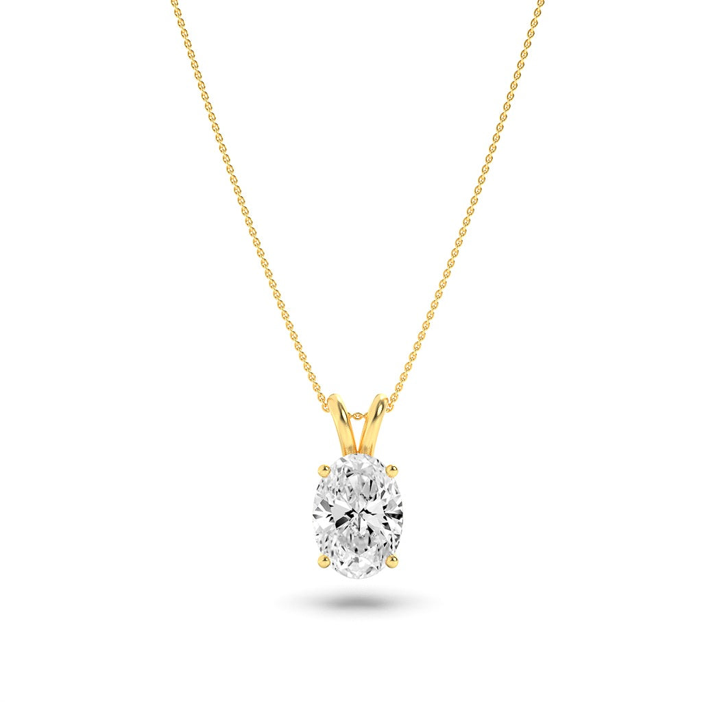 Lab Grown Diamond Split Bale Solitaire Pendant