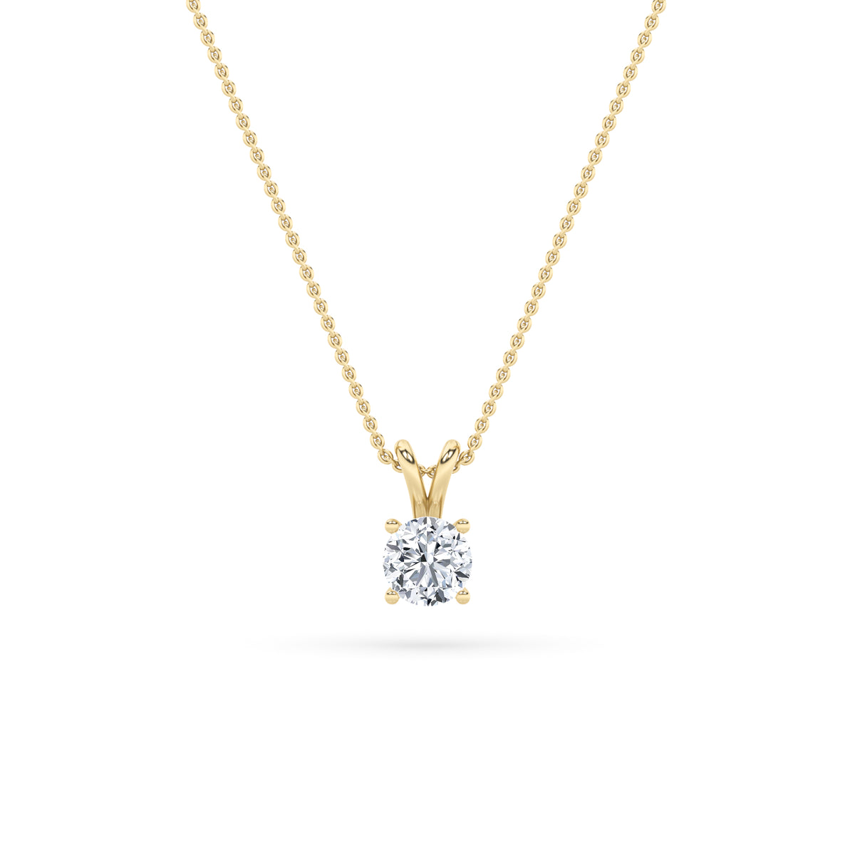 Lab Grown Diamond Split Bale Solitaire Pendant