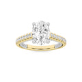 Lab Grown Diamond Two Tone Accented Rope Design Engagement Ring