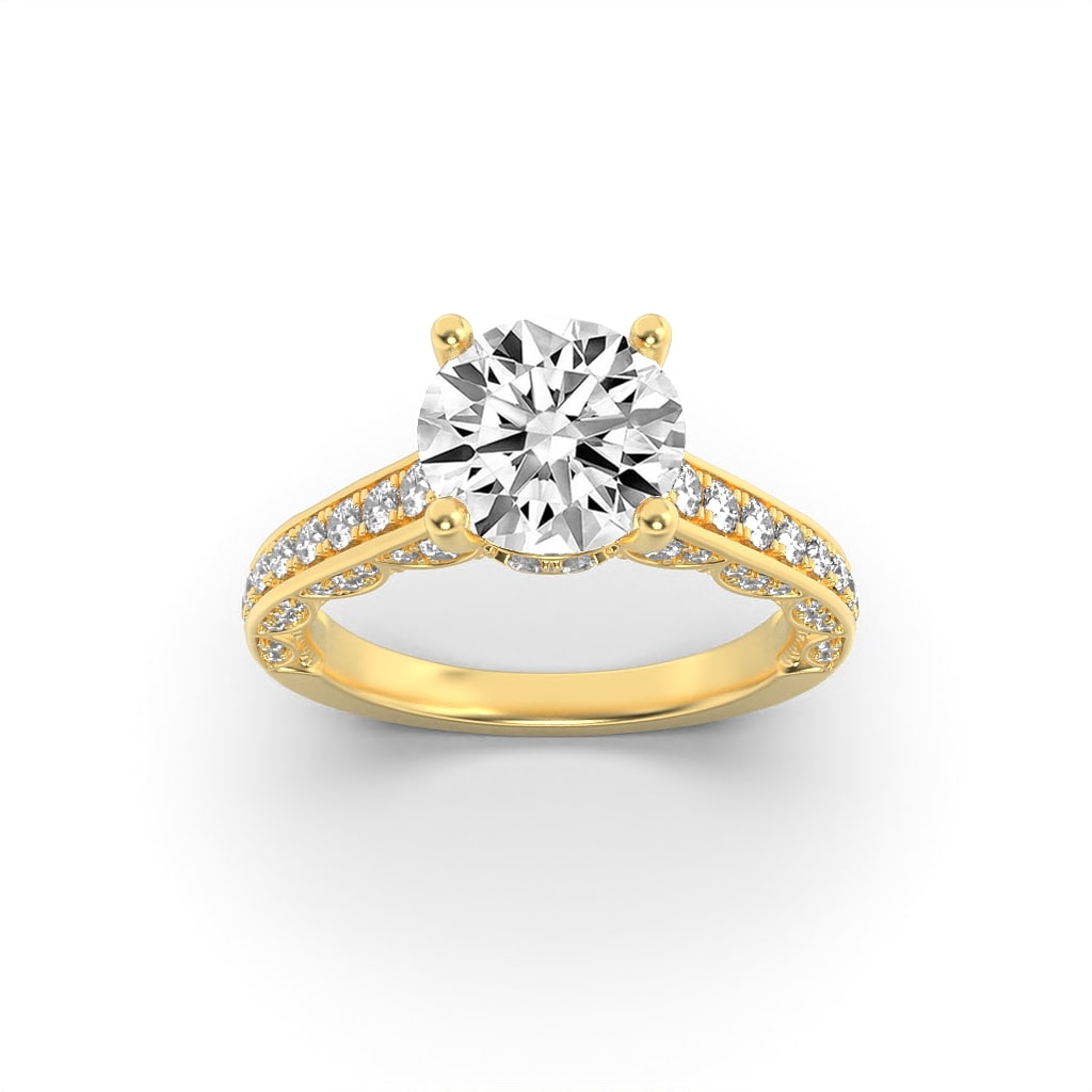 Lab Grown Diamond Accented Engagement Ring