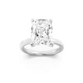 Lab Grown Diamond Hidden Halo Plain Shank Engagement Ring