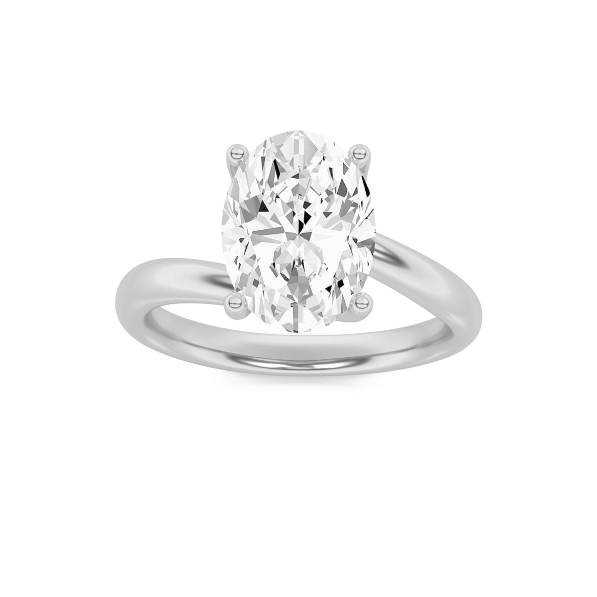 Lab Grown Diamond Bypass Shank Engagement Ring