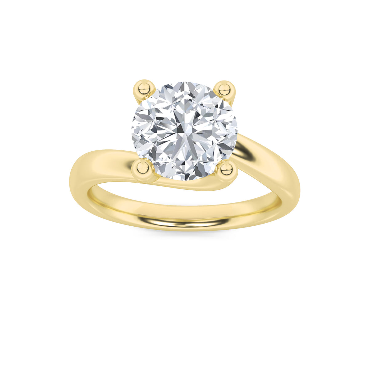 Lab Grown Diamond Bypass Shank Engagement Ring