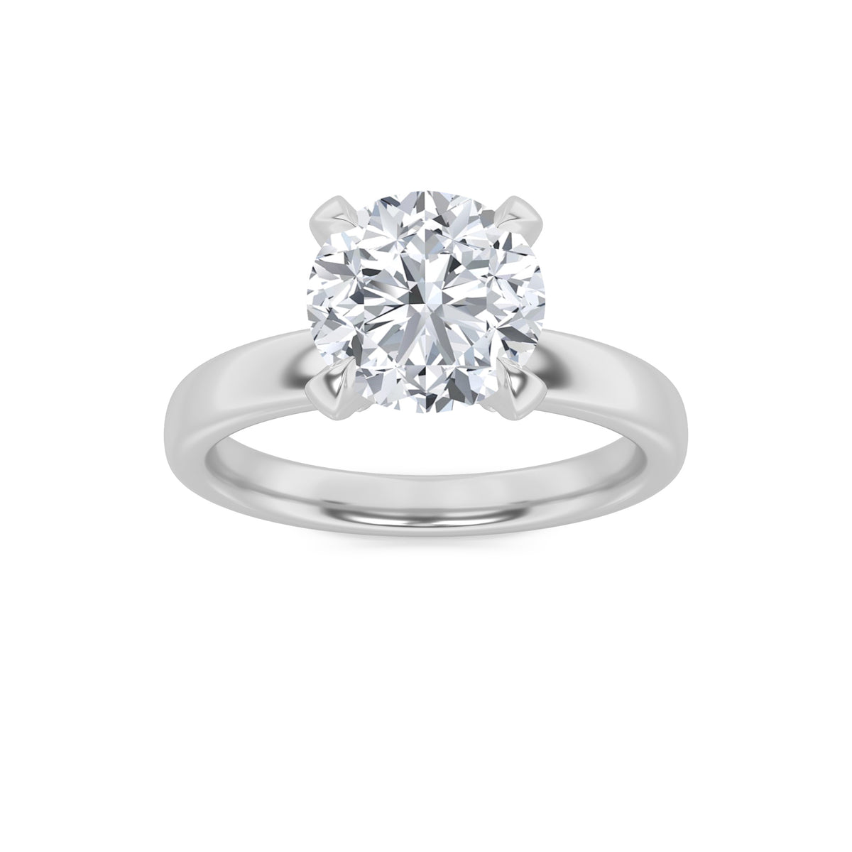 Lab Grown Diamond Hidden Halo Petite Shank Ring