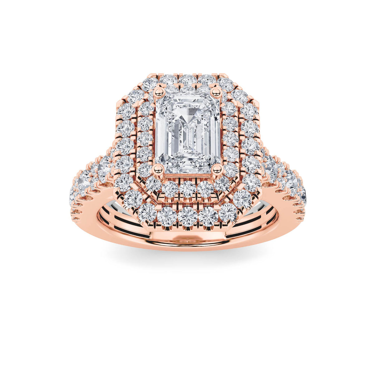Lab Grown Diamond Double Halo Engagement Ring