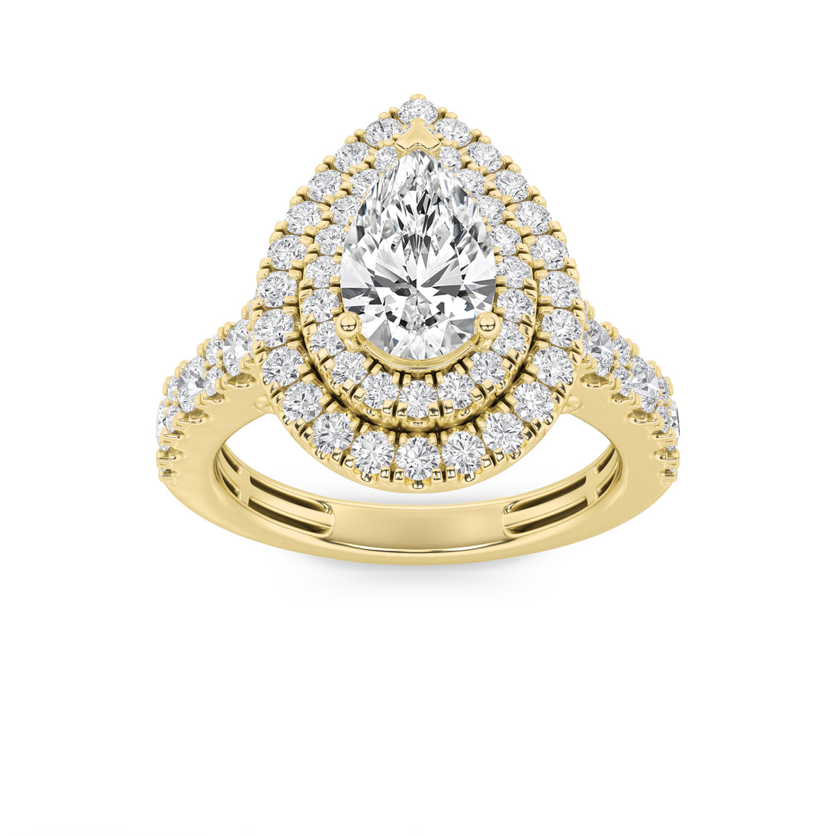 Lab Grown Diamond Double Halo Engagement Ring