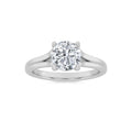 Round Shaped Lab Grown Diamond Split Shank Solitaire Engagement Ring