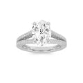 Lab Grown Diamond Split Shank Accented Engagement Ring