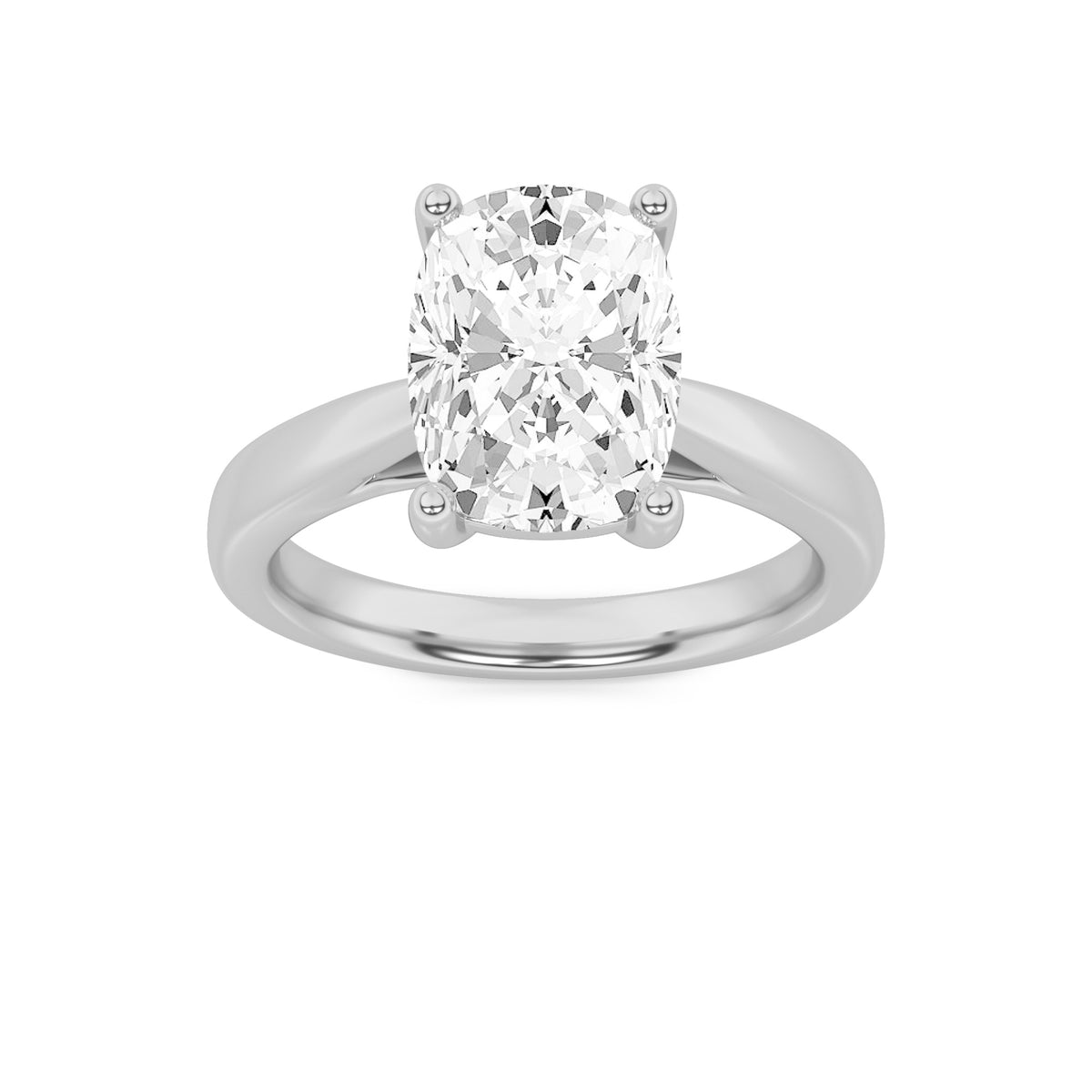 Lab Grown Diamond Classic Shank Solitaire Engagement Ring