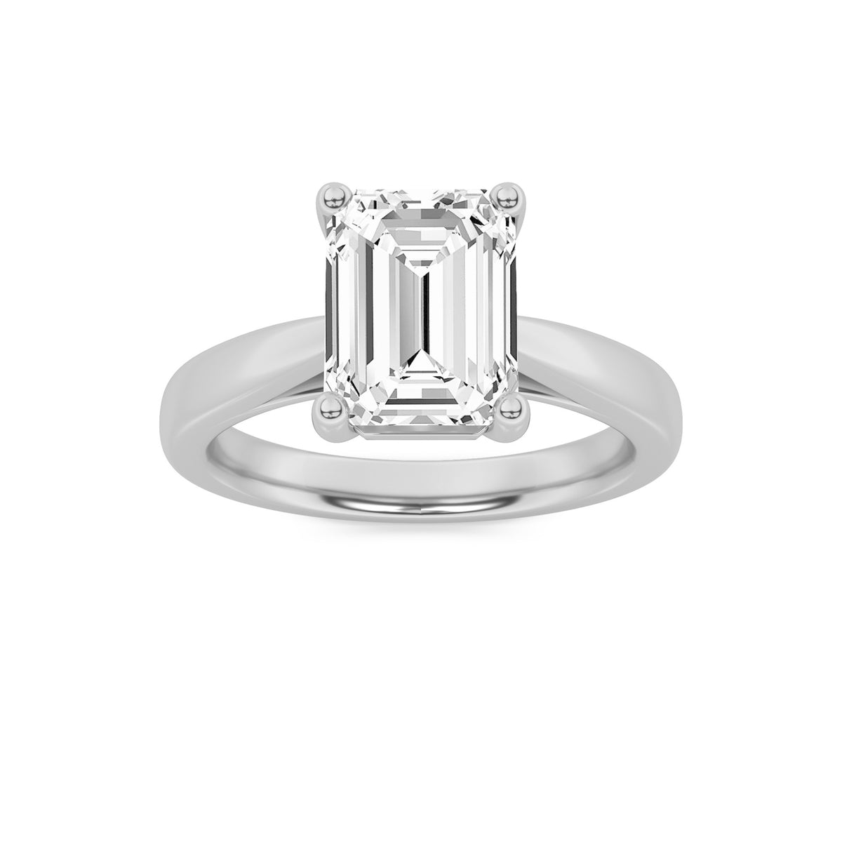 Lab Grown Diamond Classic Shank Solitaire Engagement Ring