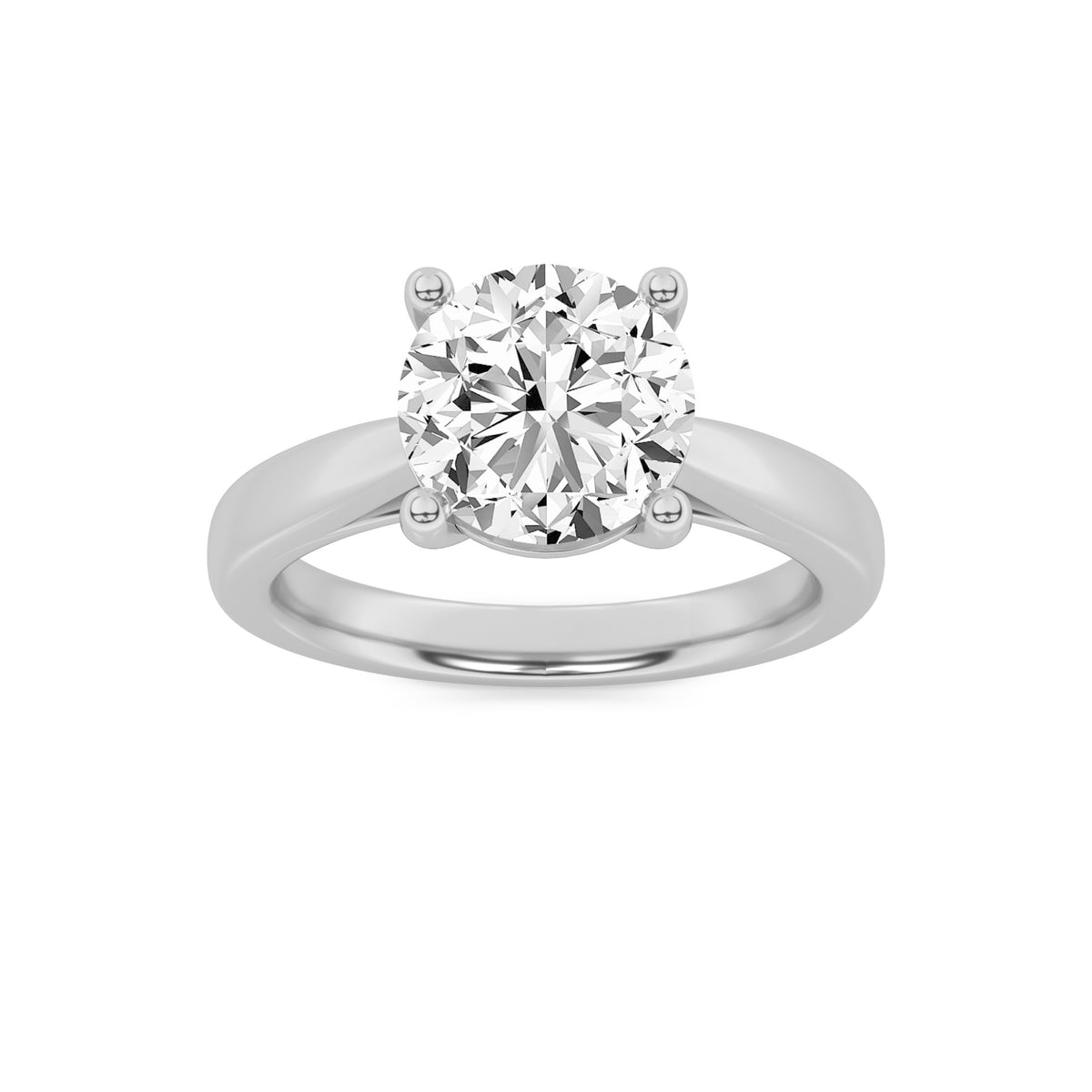 Lab Grown Diamond Classic Shank Solitaire Engagement Ring