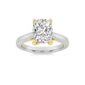 Lab Grown Diamond Two Tone Cathedral Shank Engagement Ring
