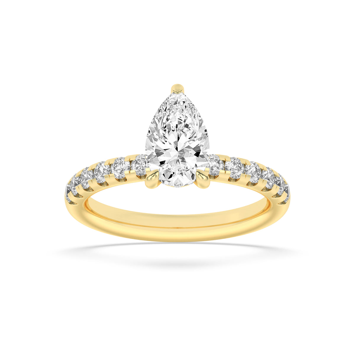 Lab Grown Diamond Hidden Halo Accented Ring