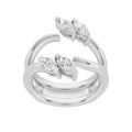 Marquise Shaped Lab Grown Diamond Insert Jacket Ring