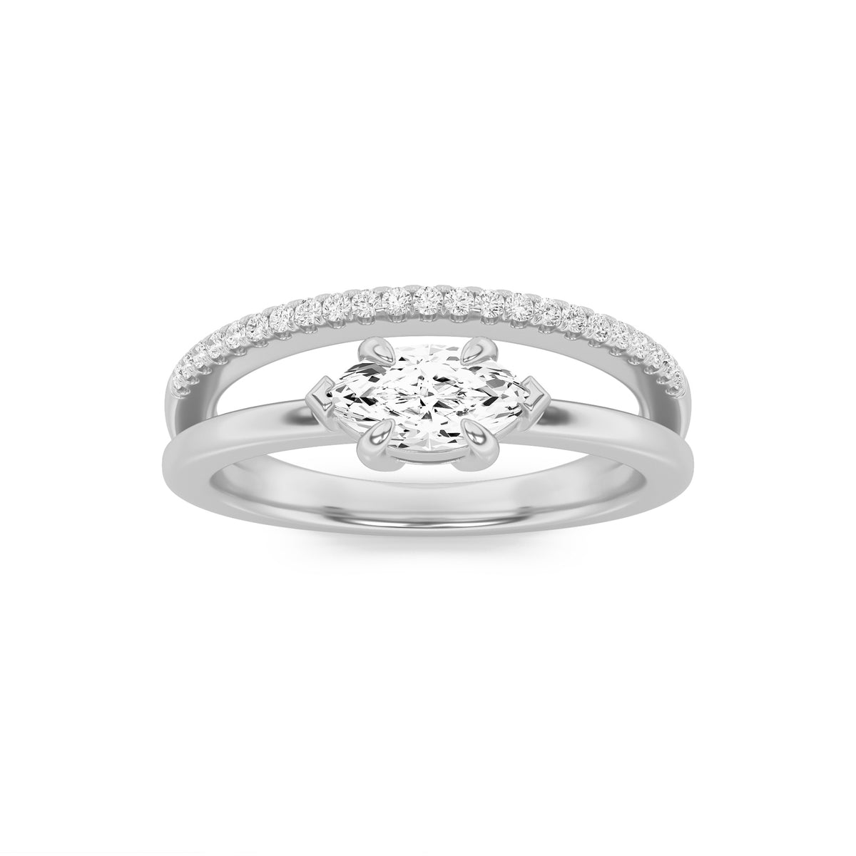 Marquise Shaped Lab Grown Diamond Fashion Ring