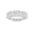 Emerald Shaped Lab Grown Diamond Seven Stone Band Ring