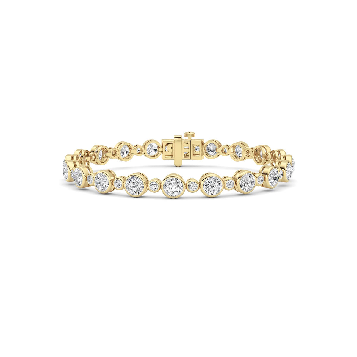 Oval And Round Lab Grown Diamond (F/VS ) Bezel Set Bracelet