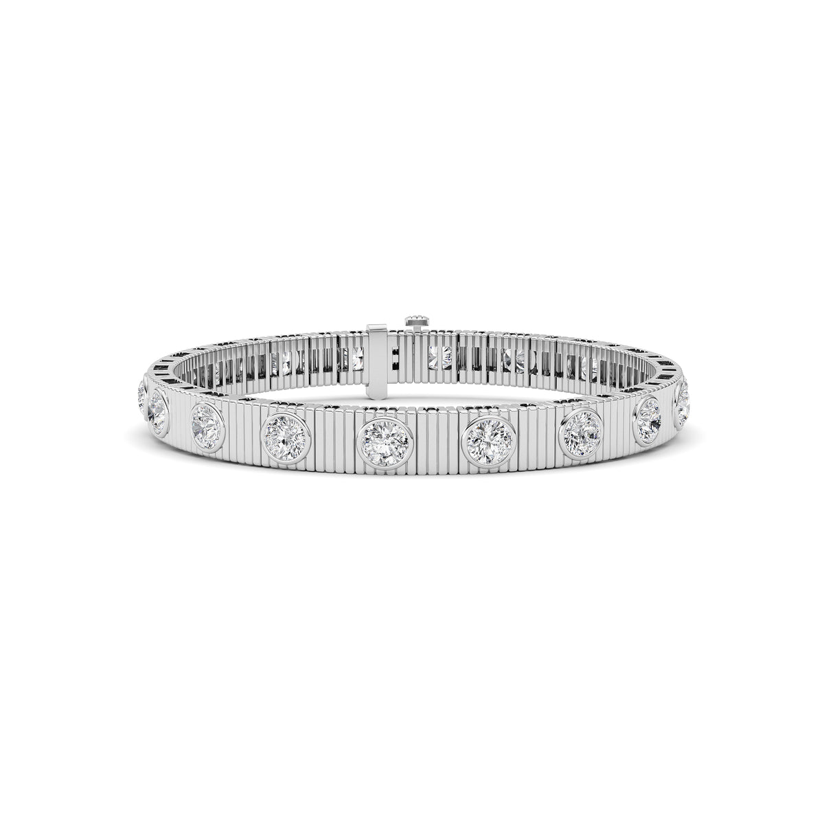 Round Lab Grown Diamond (F/VS ) Bangle Bracelet
