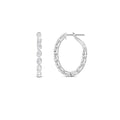 Pear Shaped Lab Grown Diamond Inside Out Hoop Earrings