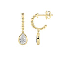 Pear Shaped Lab Grown Diamond Dangle Earrings