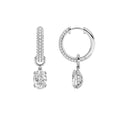 Oval Shaped Lab Grown Diamond Dangle Earrings