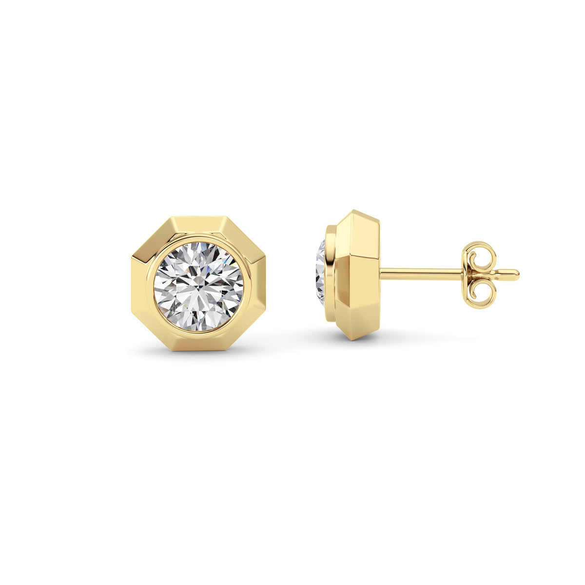 Round Shaped Lab Grown Diamond (F/VS ) Stud Earrings
