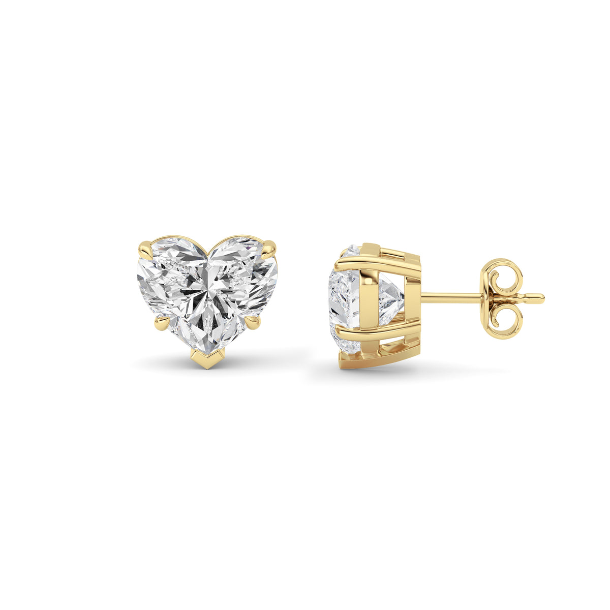 Heart Shaped Lab Grown Diamond (F/VS ) Stud Earrings