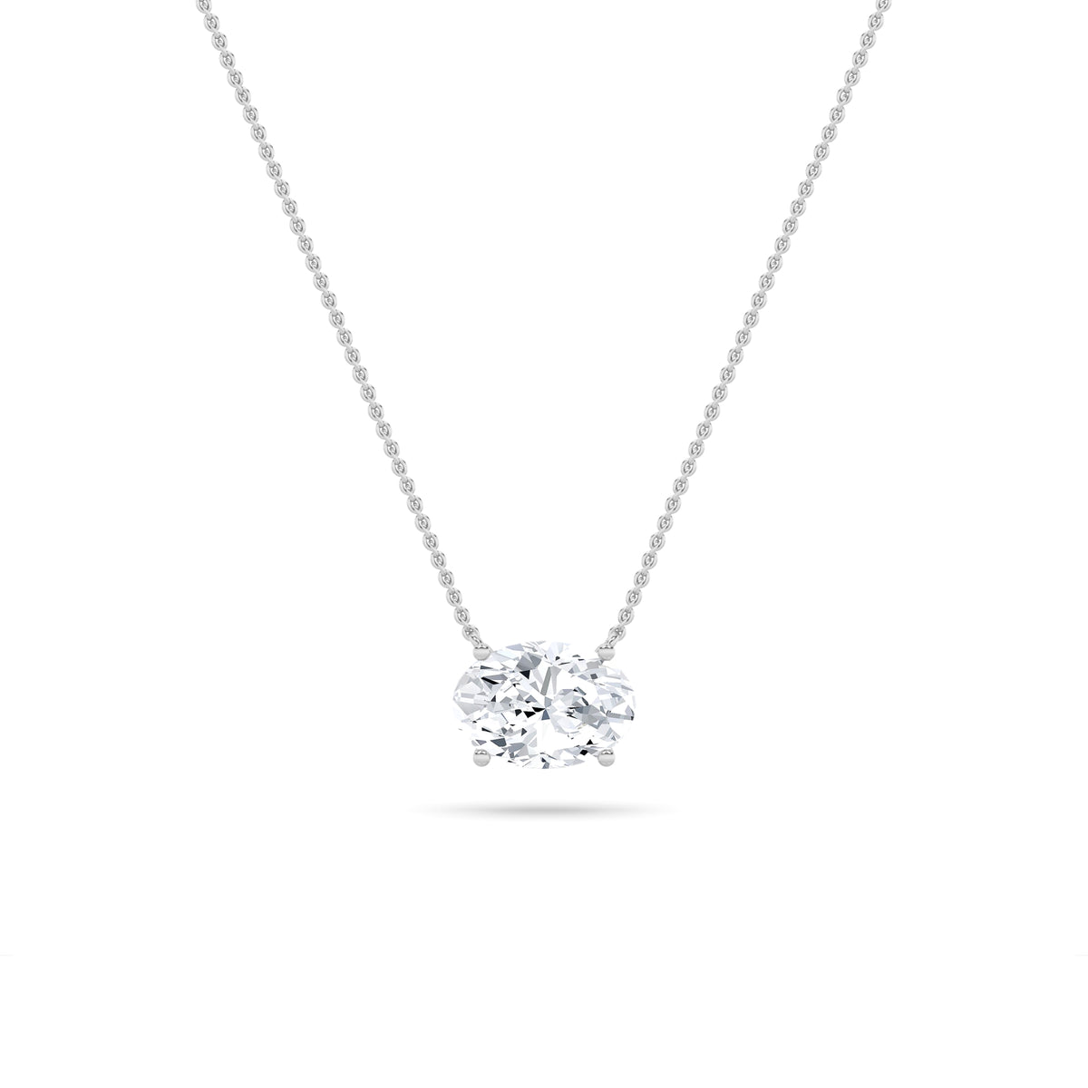 Lab Grown Diamond East West Solitaire Necklace