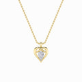 Pear Shaped Lab Grown Diamond Heart Shaped Pendant