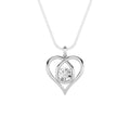 Round Shaped Lab Grown Diamond Heart Shaped Pendant