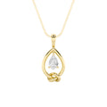 Pear Shaped Lab Grown Diamond Solitaire Knot Pendant