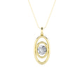 Round Shaped Lab Grown Diamond Concentric Fancy Pendant