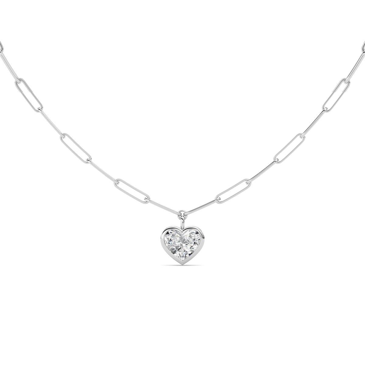 Heart Shape Lab Grown Diamond (F/VS ) Necklace