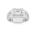 Emerald Shaped Lab Grown Diamond Mens Ring