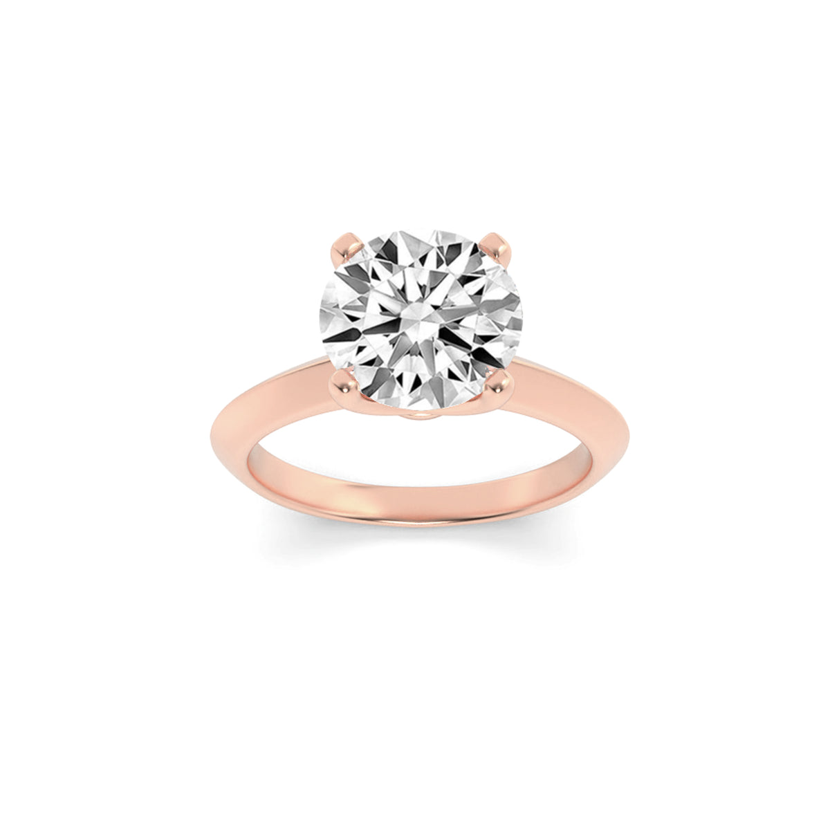 Lab Grown Diamond Knife Edge Shank Solitaire Engagement Ring