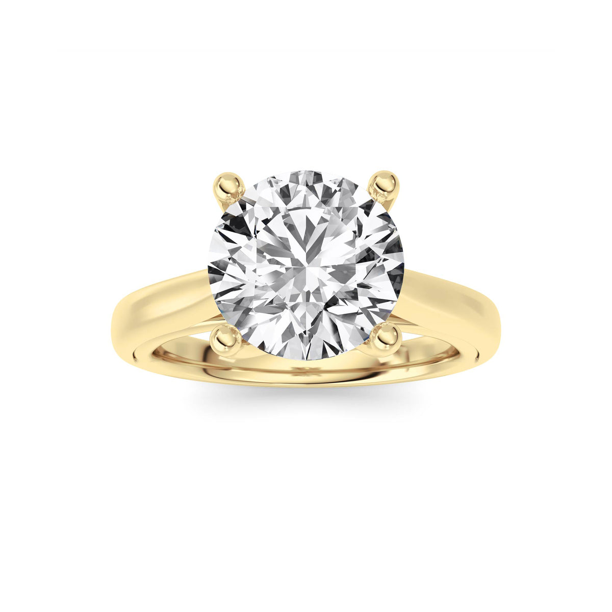Lab Grown Diamond Two Tone Cathedral Shank Engagement Ring