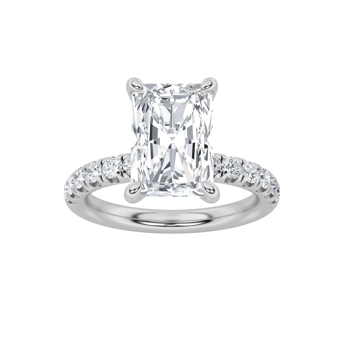 Lab Grown Diamond Hidden Halo Accented Ring