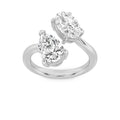 Oval Shaped Lab Grown Diamond Toi et Moi Fashiion Ring