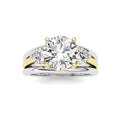 Oval Shaped Lab Grown Diamond Two Tone Solitaire Engagement Ring