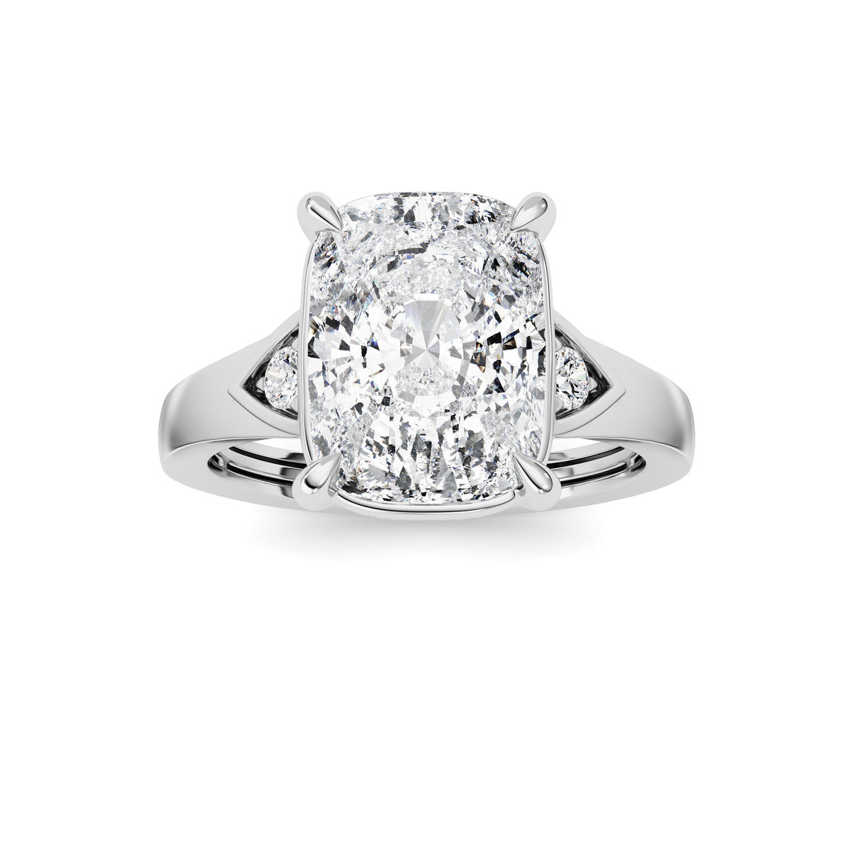 ELongated Cushion Lab Grown Diamond (F/VS )Ring