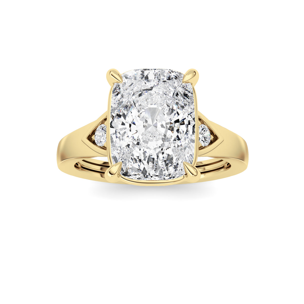 ELongated Cushion Lab Grown Diamond (F/VS )Ring