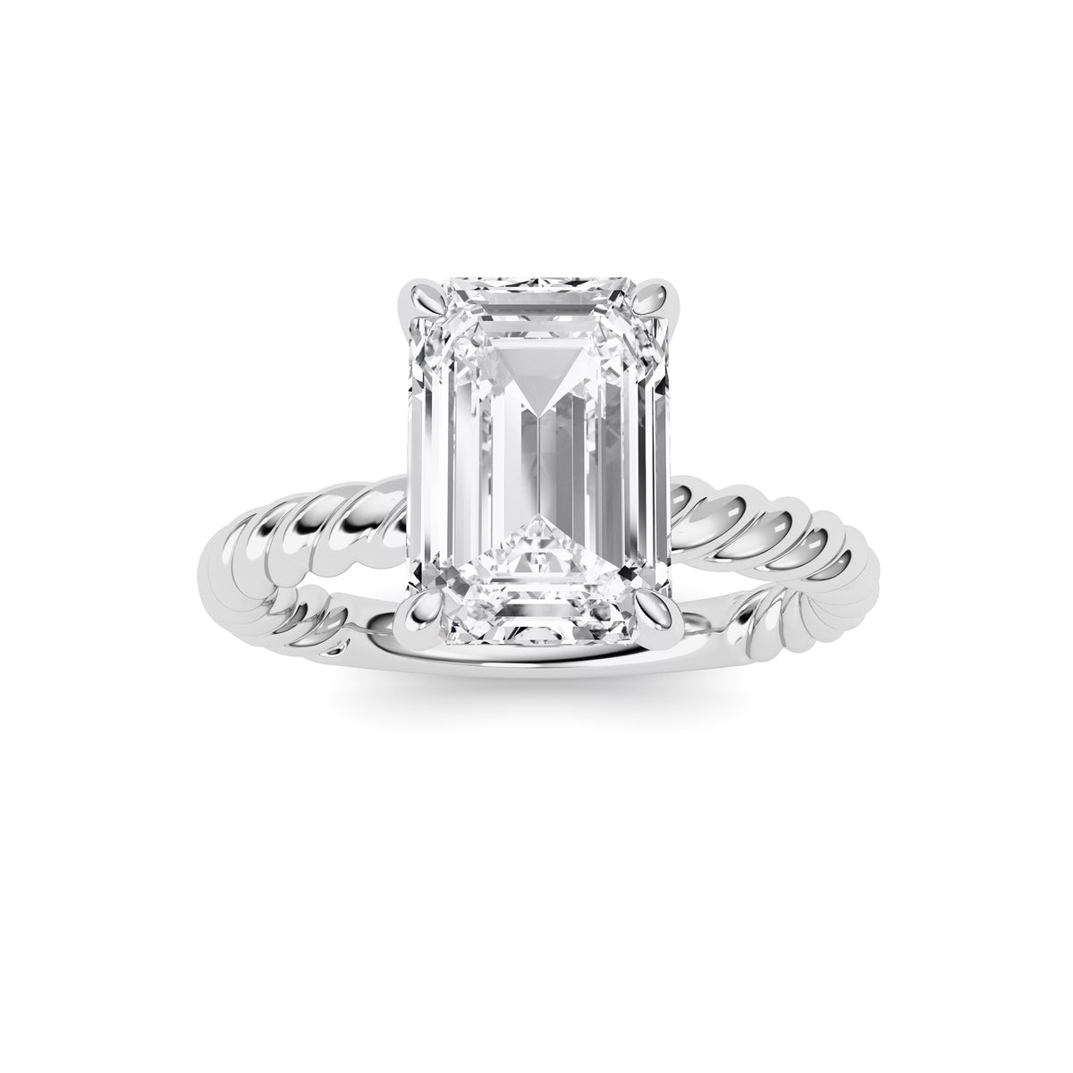 Emerald Lab Grown Diamond (F/VS ) Ring