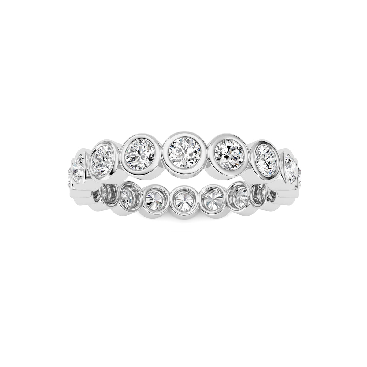 Round Shaped Lab Grown Diamond Eternity Band Ring